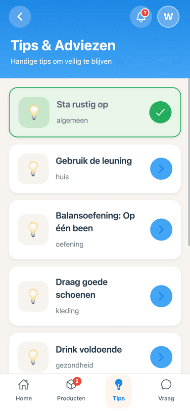 ValBewust App - Tips